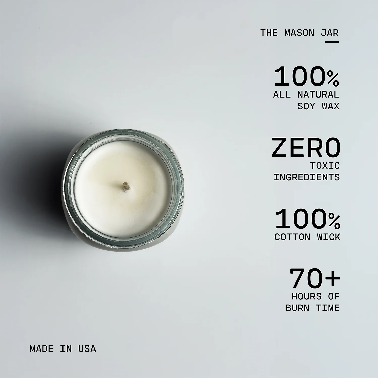 White Pumpkin Candle | 13 oz Mason Jar - Image 4