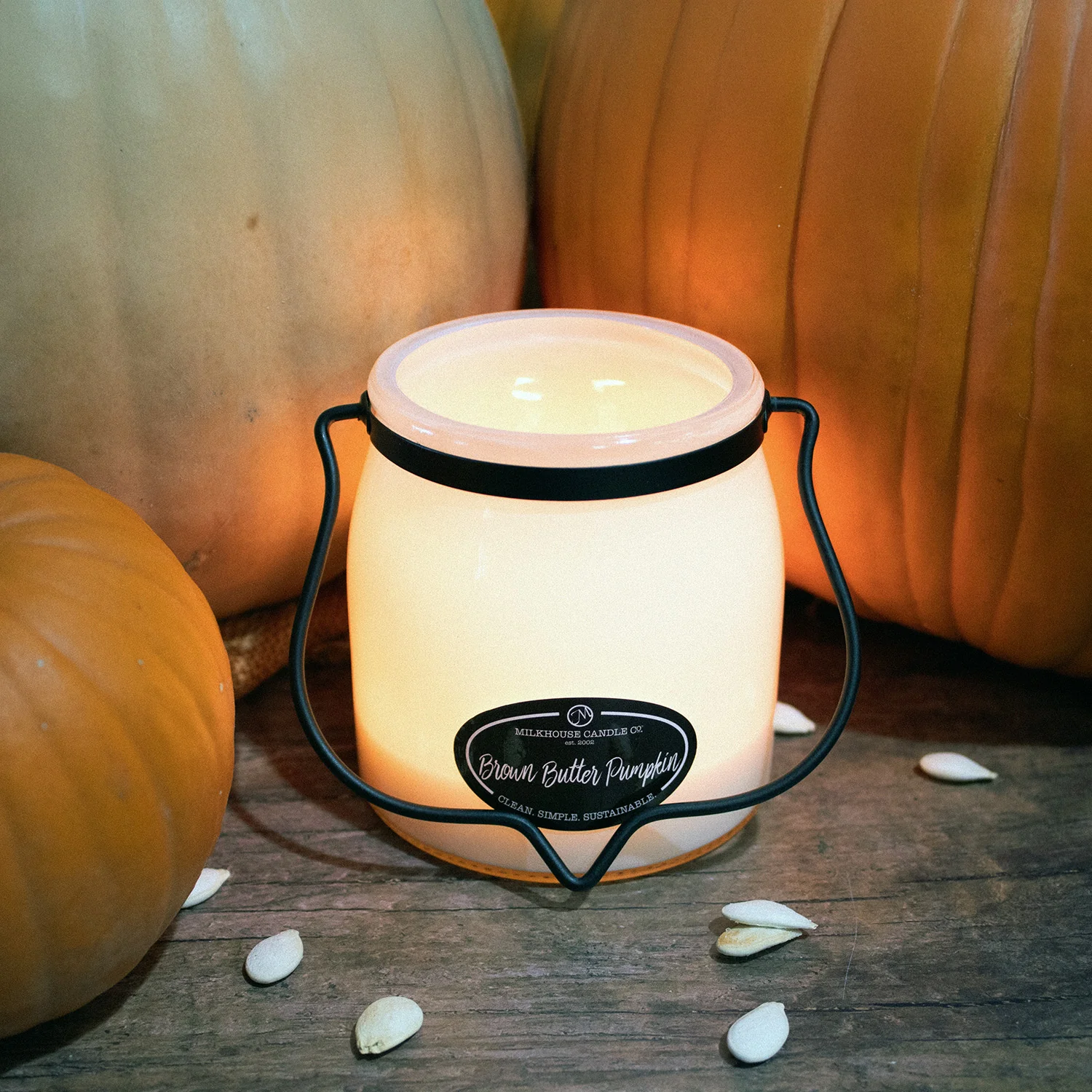 Brown Butter Pumpkin Candle | 16 oz Butter Jar - Image 3