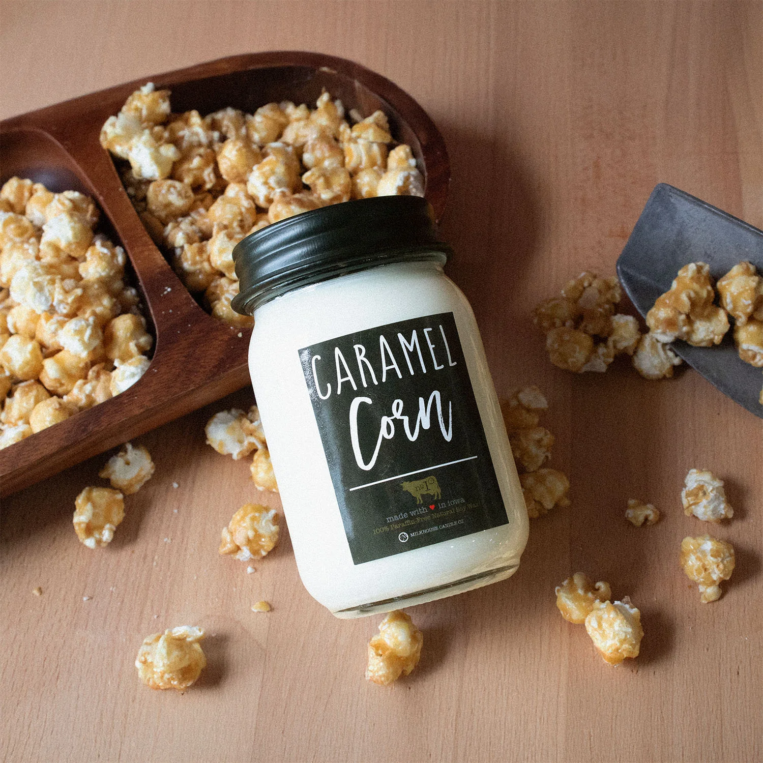 Caramel Corn Candle | 13 oz Mason Jar - Image 3