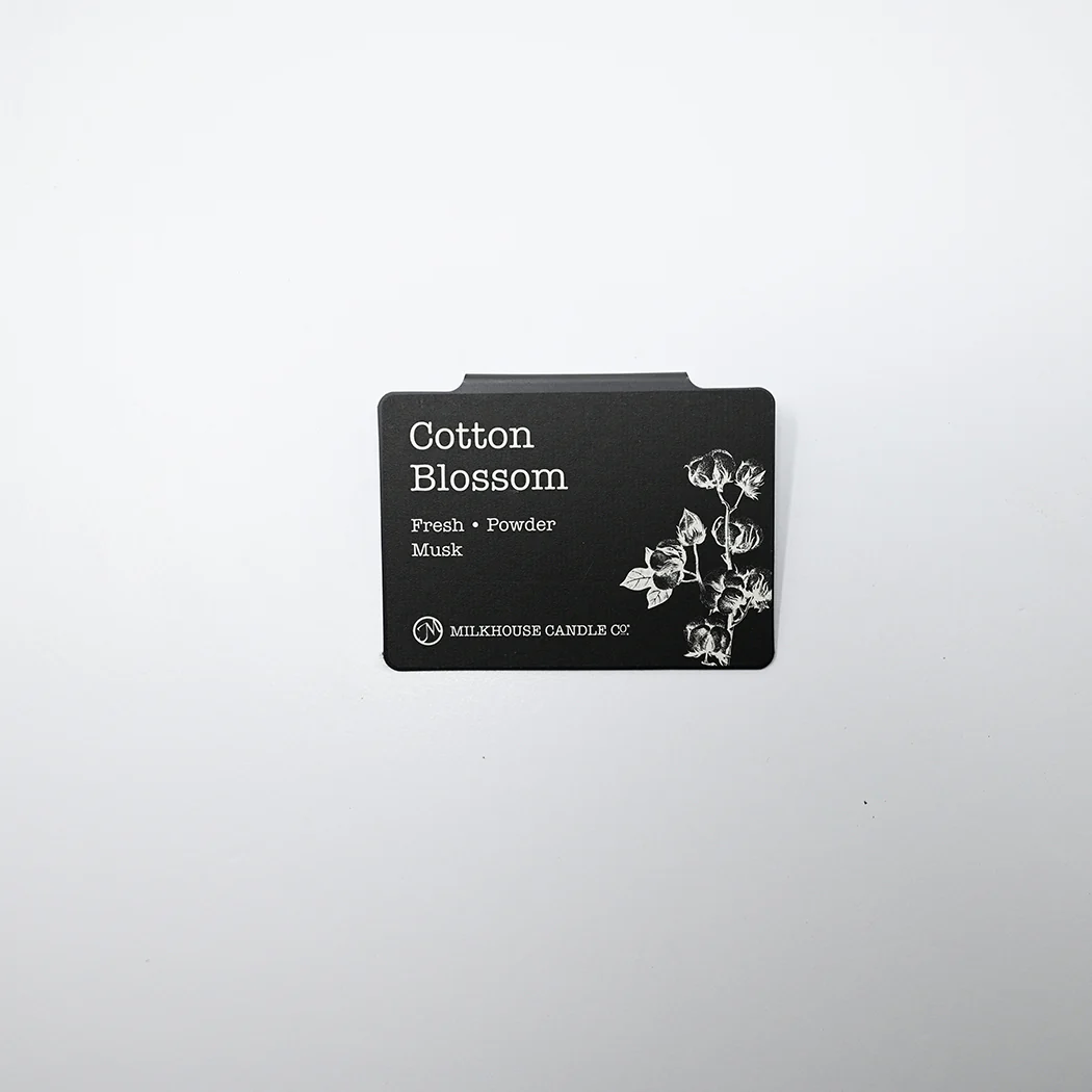 Cotton Blossom Candle Bar Scent Label Sign