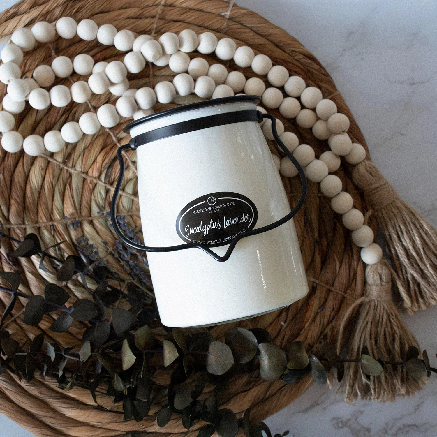 Eucalyptus Lavender Candle | 22 oz Butter Jar - Image 3