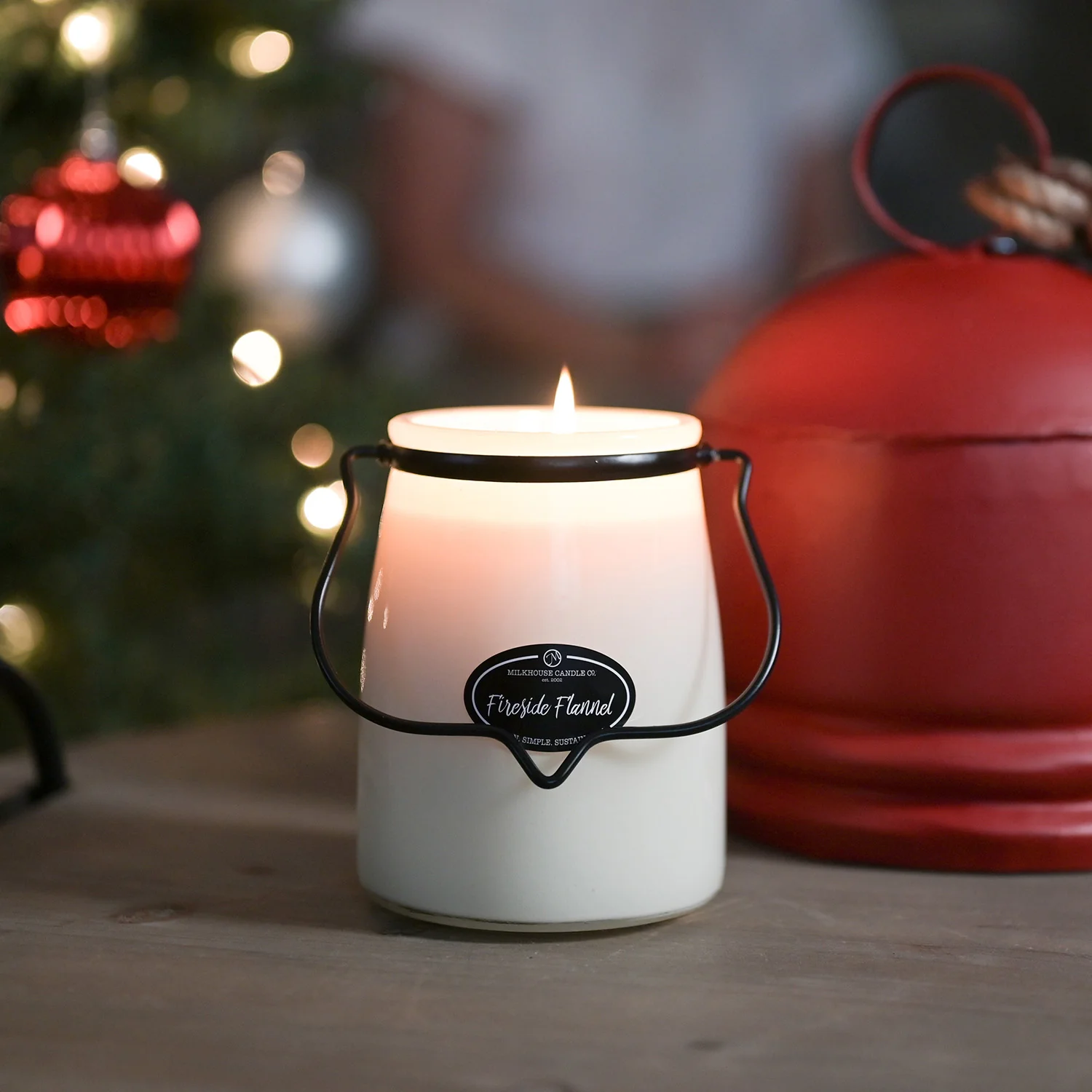 Fireside Flannel Candle | 22 oz Butter Jar - Image 3