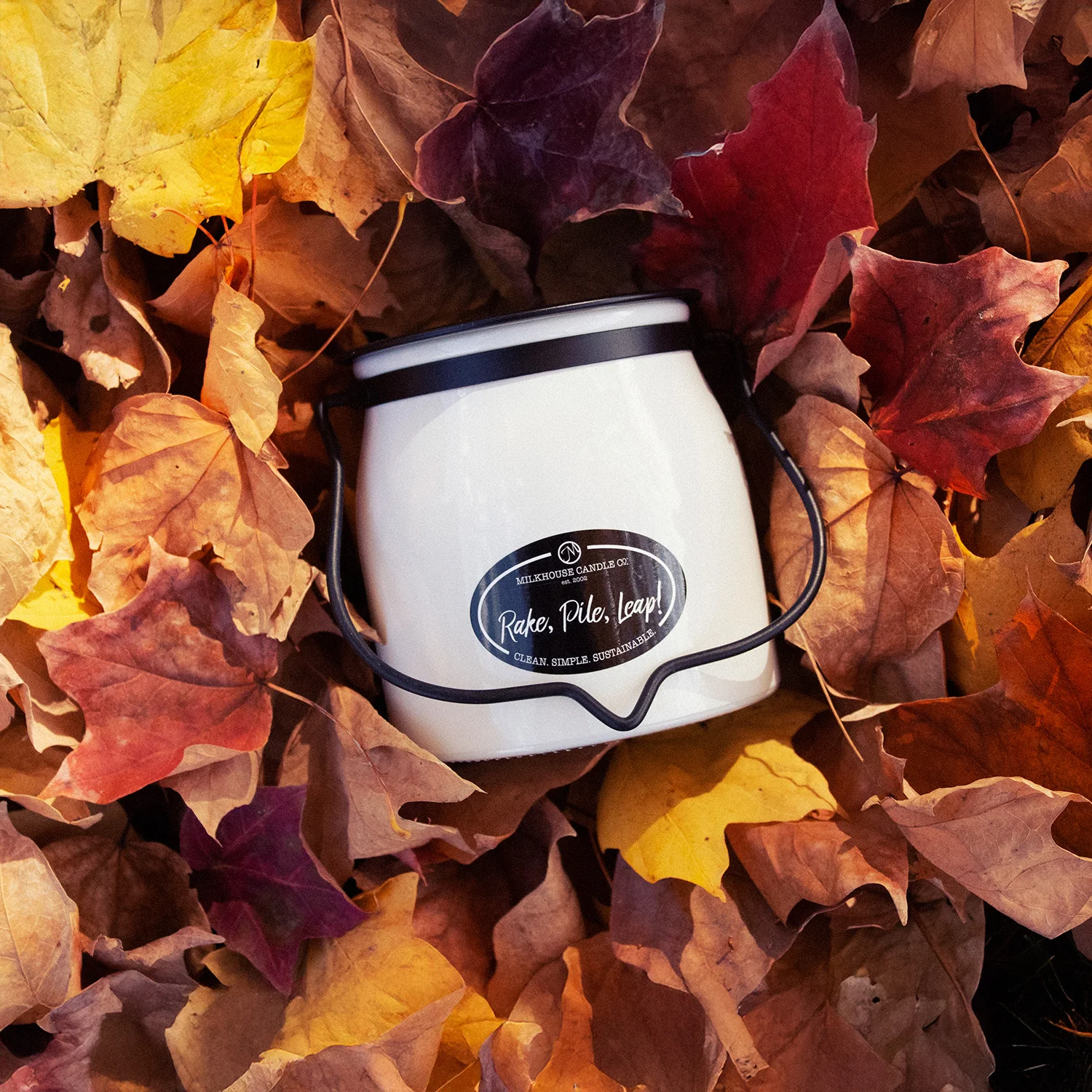 Rake, Pile, Leap! Candle | 16 oz Butter Jar - Image 3