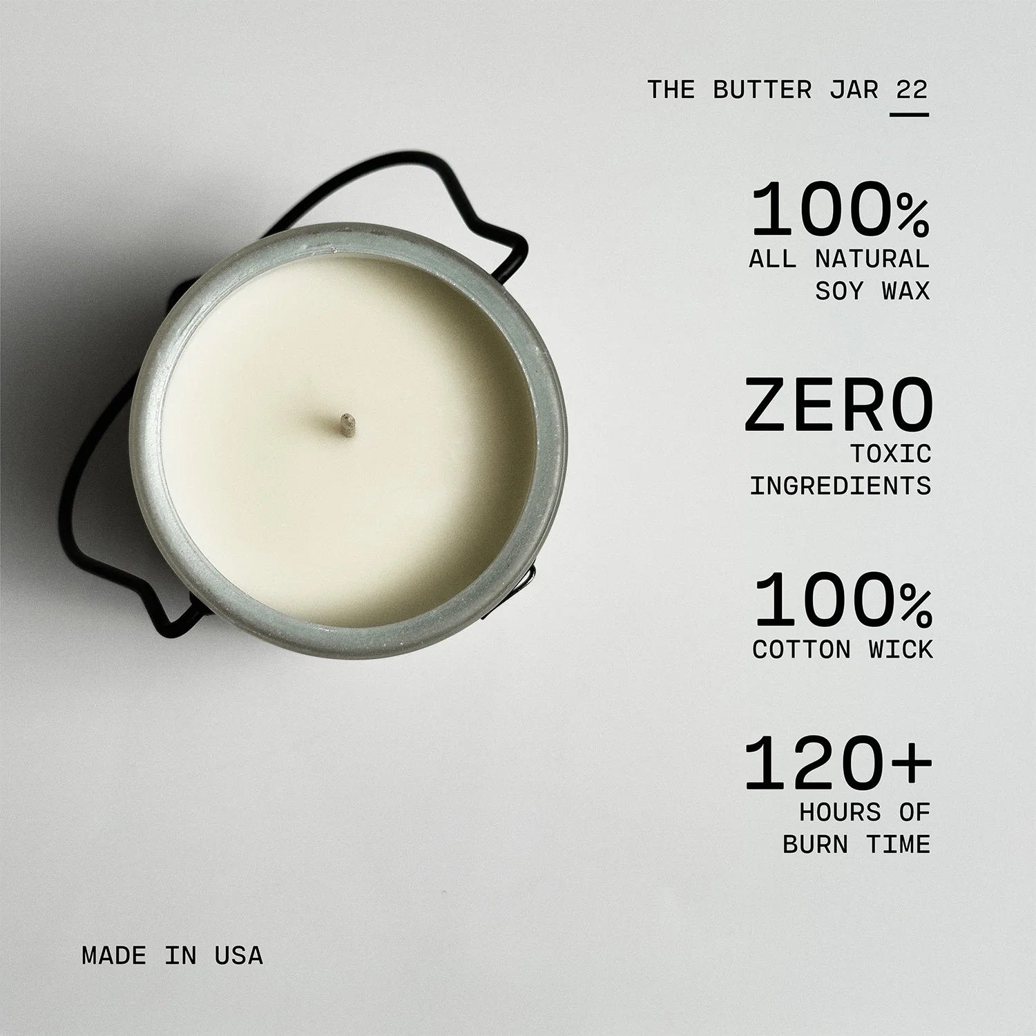 Citrus & Lavender Candle | 22 oz Butter Jar - Image 3