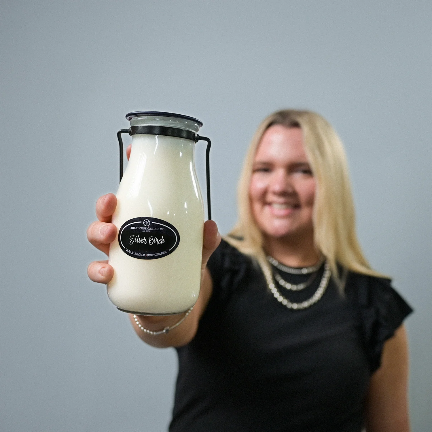 Silver Birch Candle | 14 oz Milkbottle - Image 4