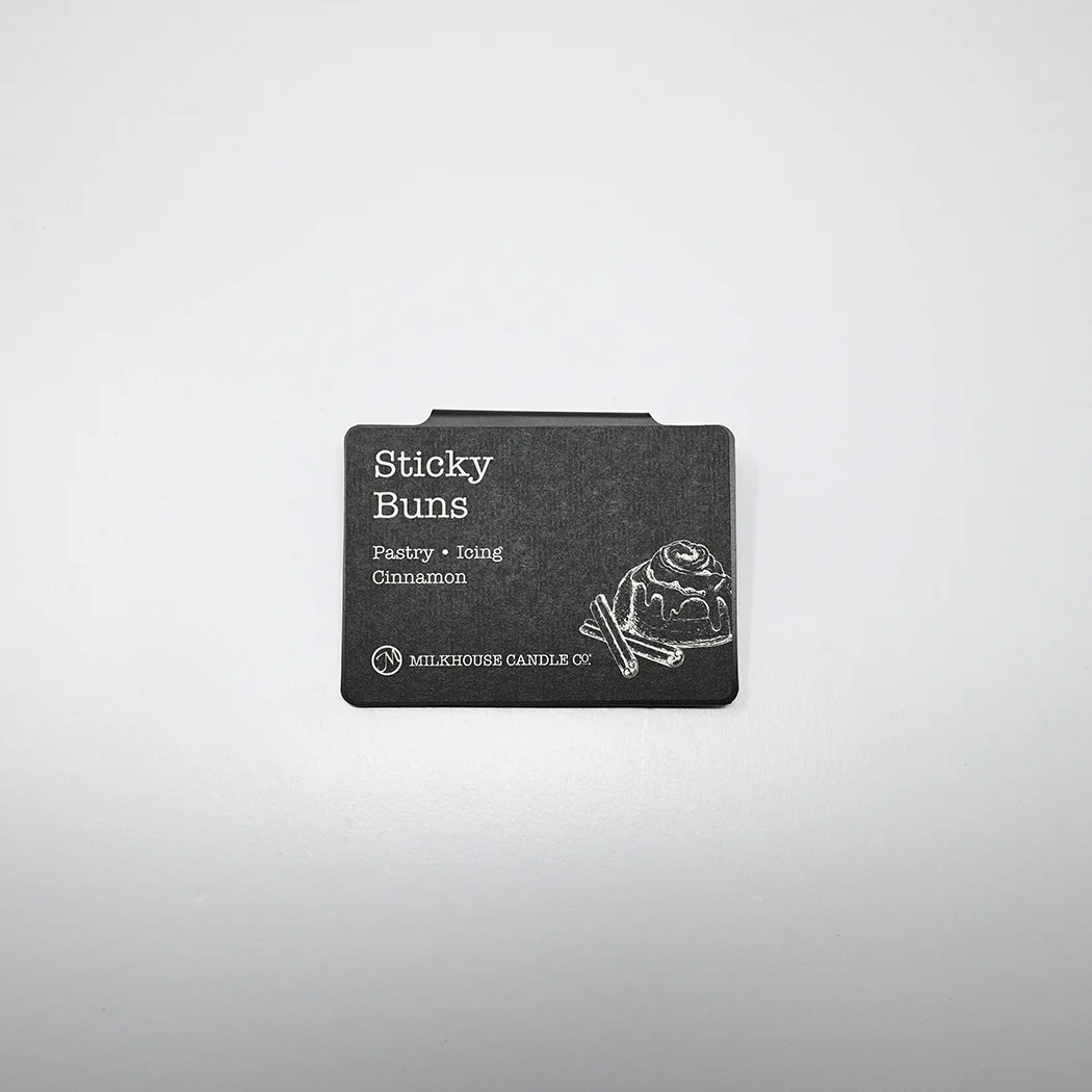 Sticky Buns Candle Bar Scent Label Sign